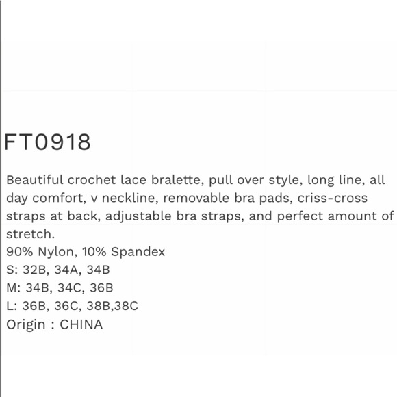 Last 2 Crochet lace bralette in dark green - Picture 3 of 3